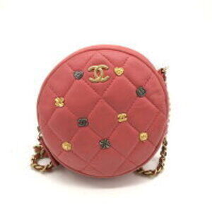 Chanel Matelasse Round CC Coco Mark Chain Bag Pochette